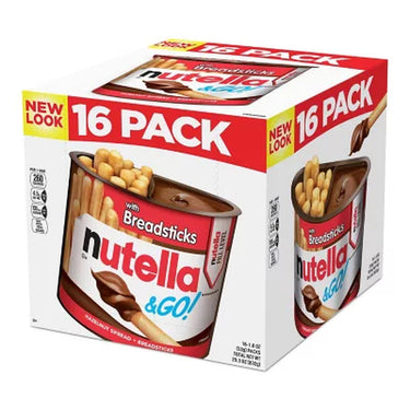 Nutella & GO! Hazelnut and Cocoa Spread + Breadsticks, 1.8 Oz., 16 Pk.